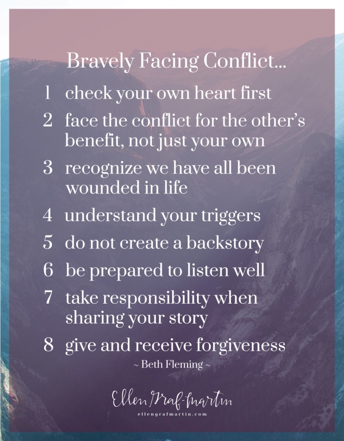 Beth Fleming - Bravely Facing Conflict - Printable